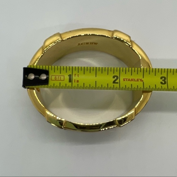 J. Crew Gold Tone Hinged Cork Bracelet with dust bag - Picture 6 of 6